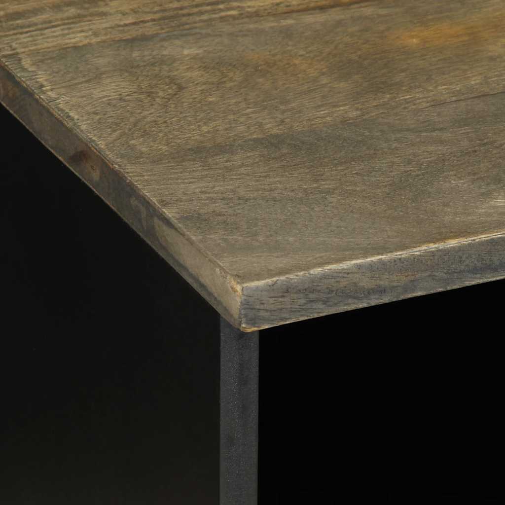 Tv Skrinka, Čierna 100X33X46 Cm, Mangový Masív