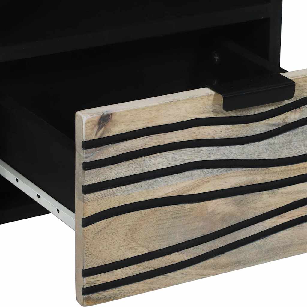 Tv Skrinka So Zásuvkou Biela 70 X 33 X 46 Cm Mangový Masív