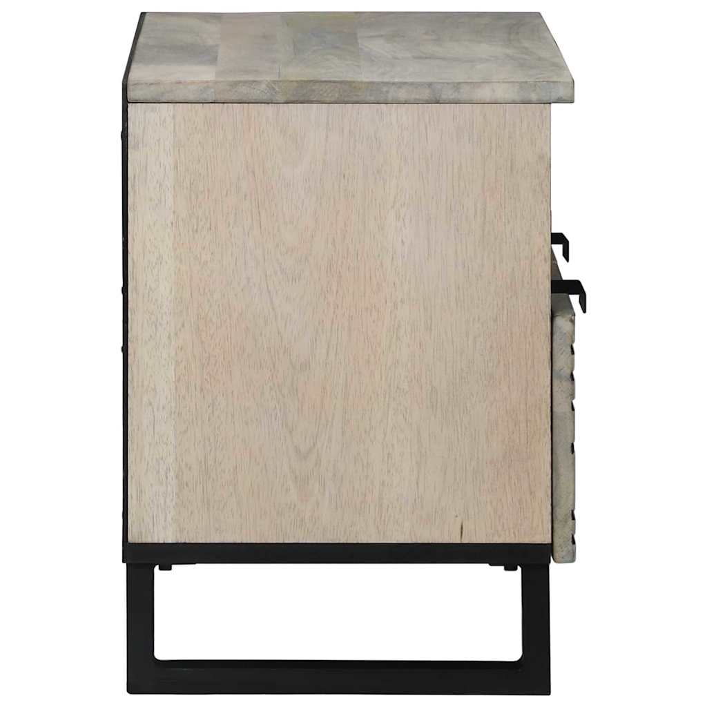 Tv Skrinka So Zásuvkou Biela 70 X 33 X 46 Cm Mangový Masív