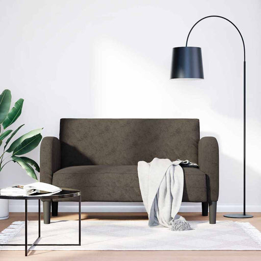 Loveseat pohovka tmavosivá 110 cm umelá koža