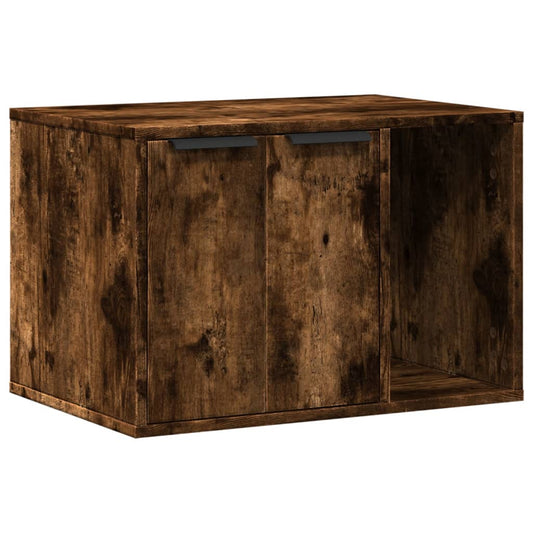 Uzavretý box na stelivo, tmavý dub 60x40x40cm, kompozitné drevo
