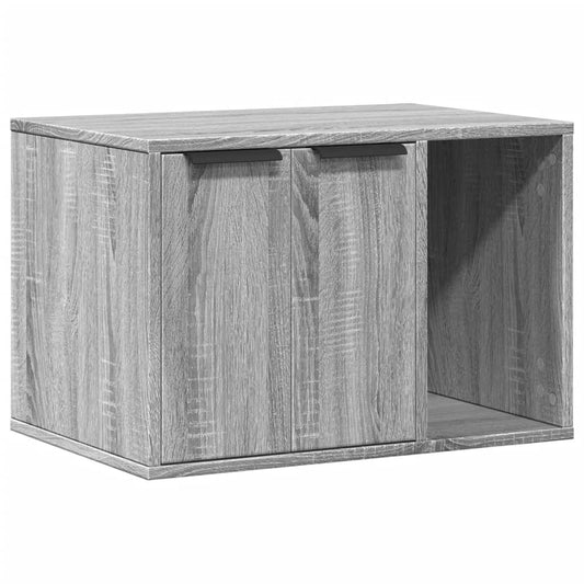 Uzavretý box na stelivo sivá sonoma 60x40x40cm kompozitné drevo