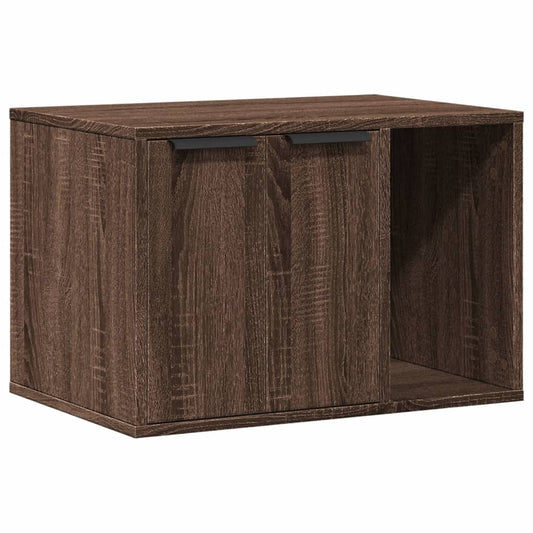 Uzavretý box na stelivo, hnedý dub 60x40x40cm, kompozitné drevo