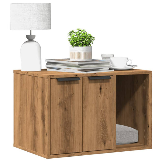 Uzavretý box na stelivo dub artisan 60x40x40cm kompozitné drevo