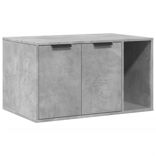 Uzavretý box na stelivo, betónový 80x50x45 cm, kompozitné drevo