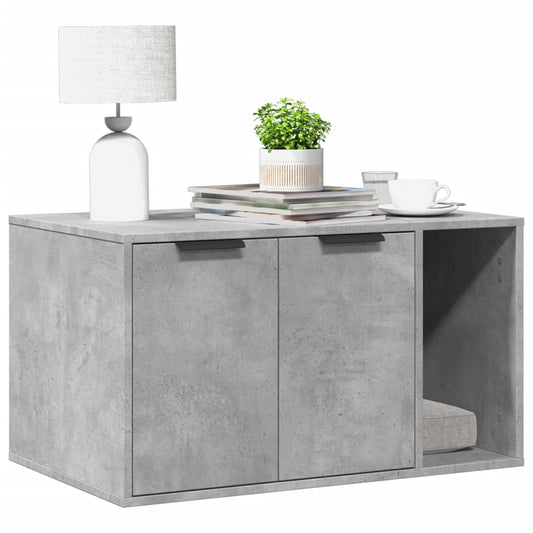 Uzavretý box na stelivo, betónový 80x50x45 cm, kompozitné drevo