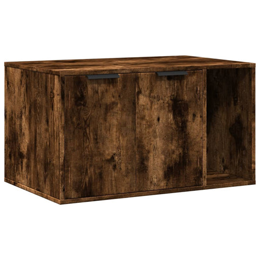 Uzavretý box na stelivo, tmavý dub 80x50x45cm, kompozitné drevo
