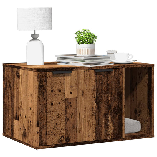 Uzavretý box na stelivo staré drevo 80x50x45cm kompozitné drevo