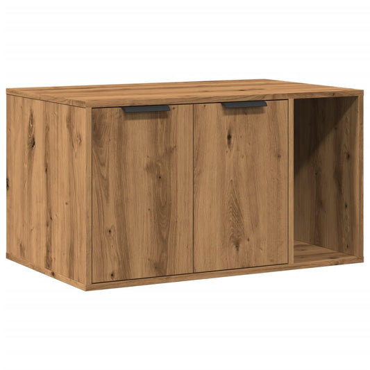 Uzavretý box na stelivo dub artisan 80x50x45cm kompozitné drevo