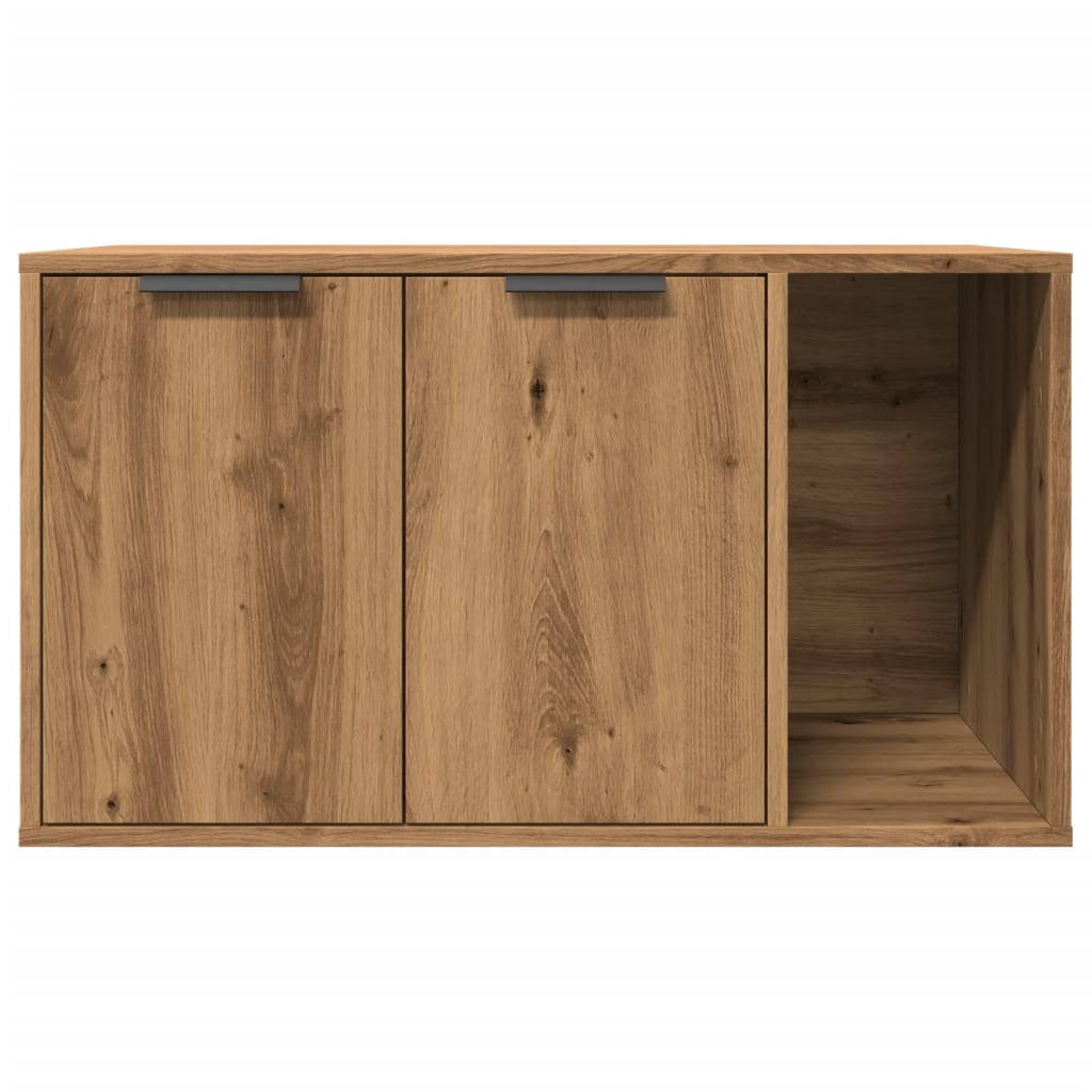 Uzavretý box na stelivo dub artisan 80x50x45cm kompozitné drevo