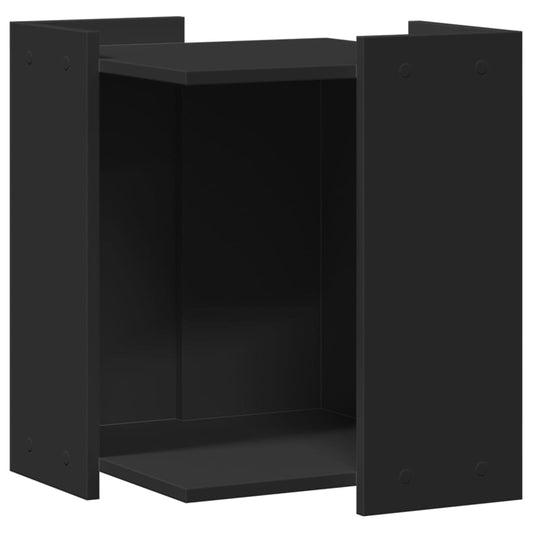 Uzavretý box na stelivo, čierny 42x42x51 cm, kompozitné drevo