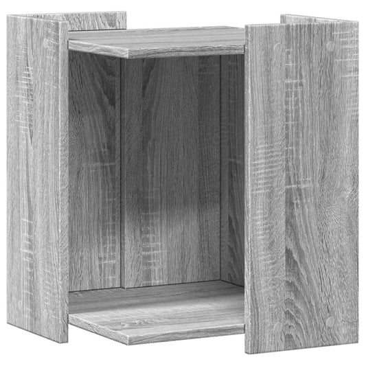 Uzavretý box na stelivo sivá sonoma 42x42x51cm kompozitné drevo