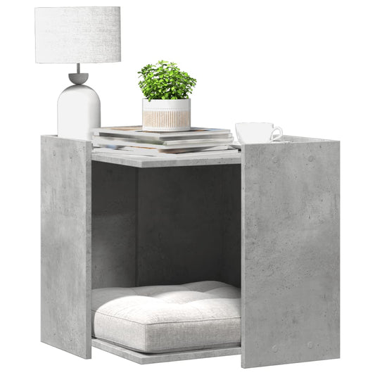 Uzavretý box na stelivo, betónový 53x53x51 cm, kompozitné drevo