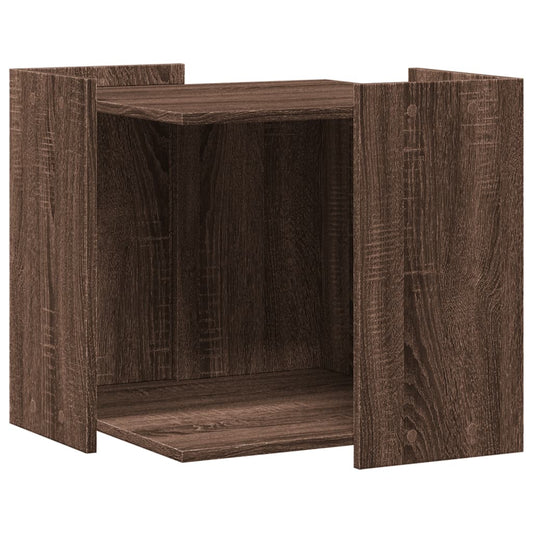 Uzavretý box na stelivo, hnedý dub 53x53x51cm, kompozitné drevo