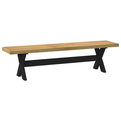 Jedálenská lavica NOAIN v tvare X nohy, 180x40x45 cm, borovica