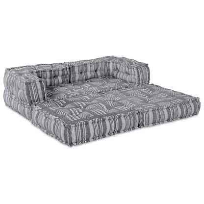Puf 2 pcs Sivá 70 x 70 x 54 cm látka