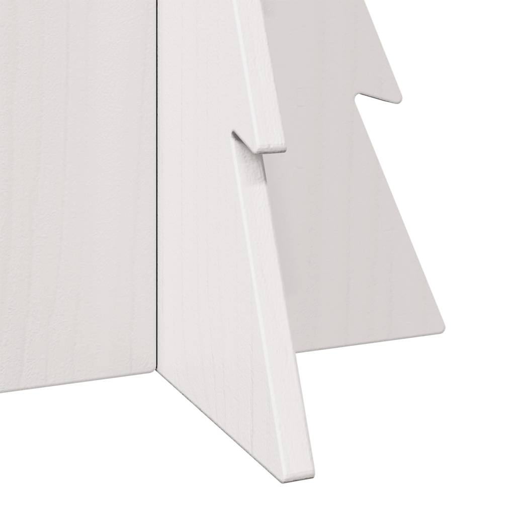 Drevený Vianočný Stromček Biely 59,5 Cm Masívna Borovica