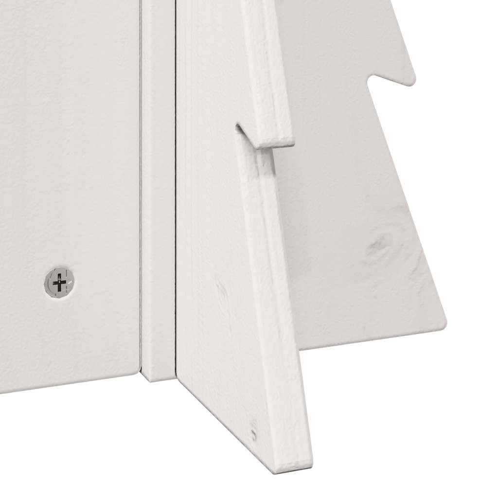 Drevený Vianočný Stromček Biely Masívna Borovica