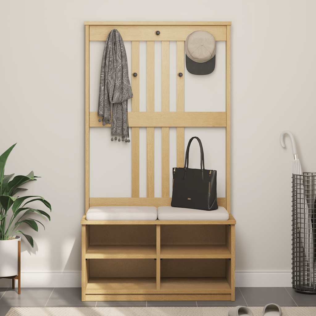 Halový Strom Sandnes 87X40X159,5 Cm Masívna Borovica