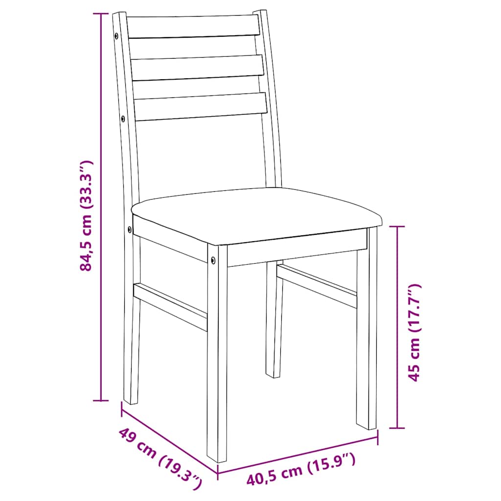 Jedálenské Stoličky S Vankúšmi 2 Ks Hnedá Guma Masívneho Dreva