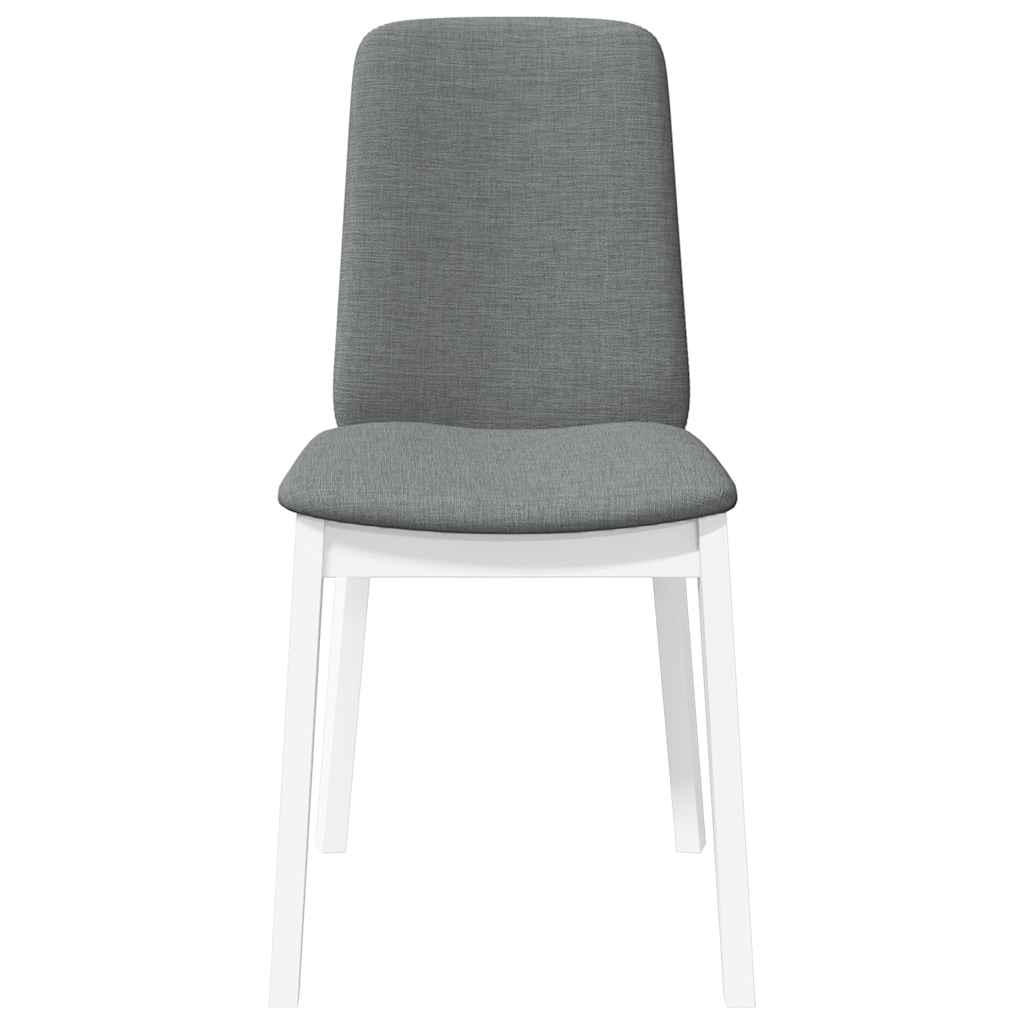 Jedálenské Stoličky S Vankúšmi 2 Ks Biela Guma Masívneho Dreva