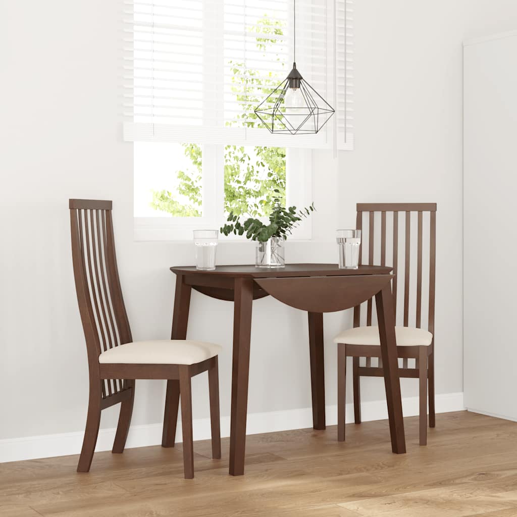 Jedálenské Stoličky S Vankúšmi 2 Ks Biela Guma Masívneho Dreva