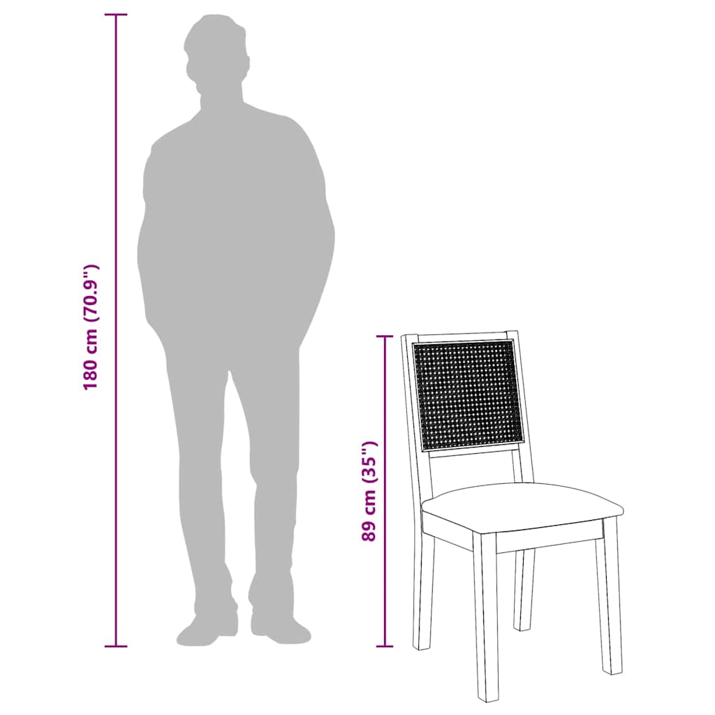 Jedálenské Stoličky S Vankúšmi 2 Ks Guma Z Masívneho Dreva