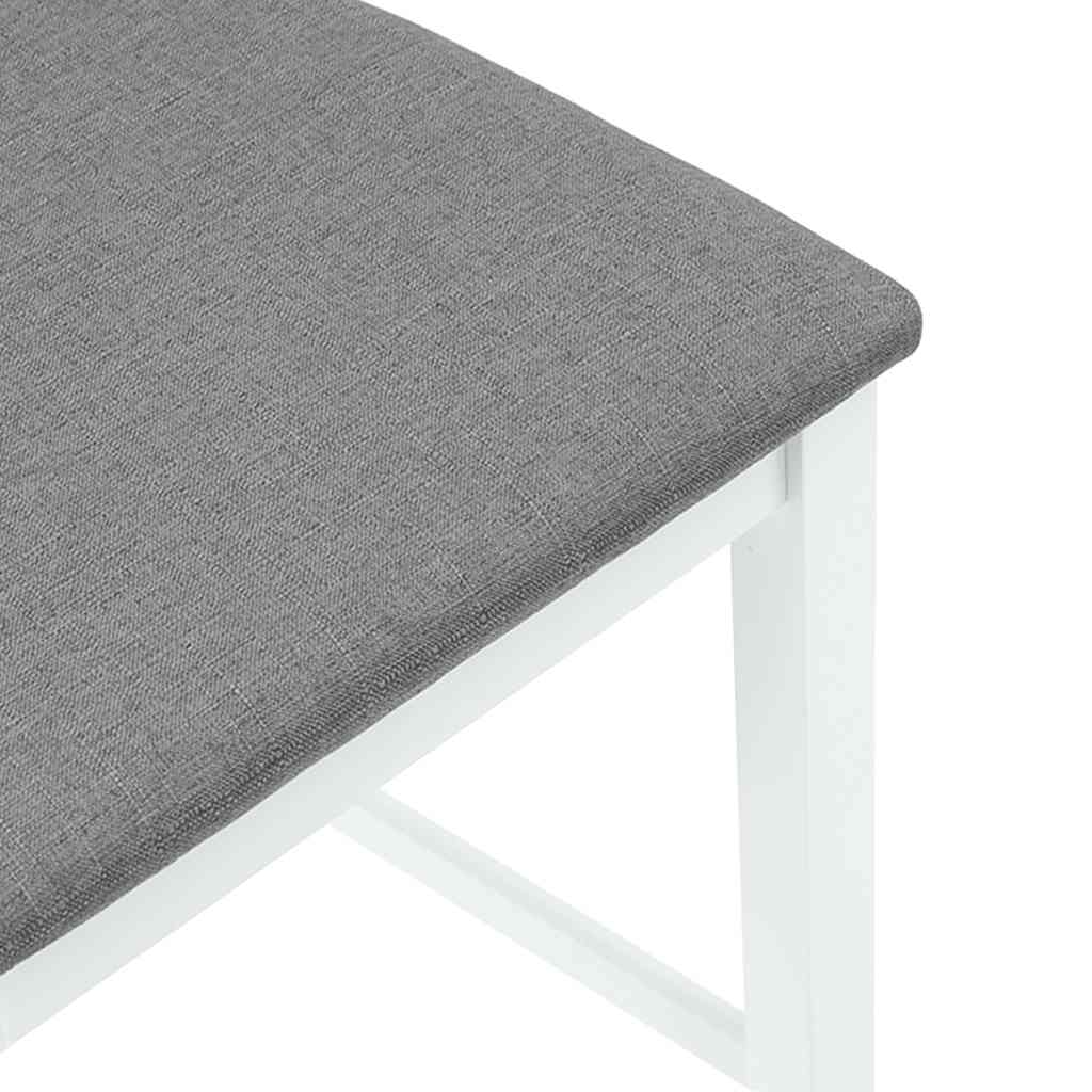 Barové Stoličky S Vankúšmi 2 Ks Biela Masívna Drevená Guma