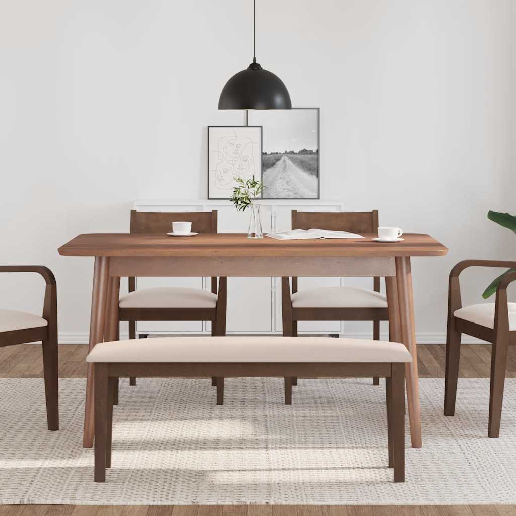 Lavica 110 Cm Hnedá Masívna Drevo Guma