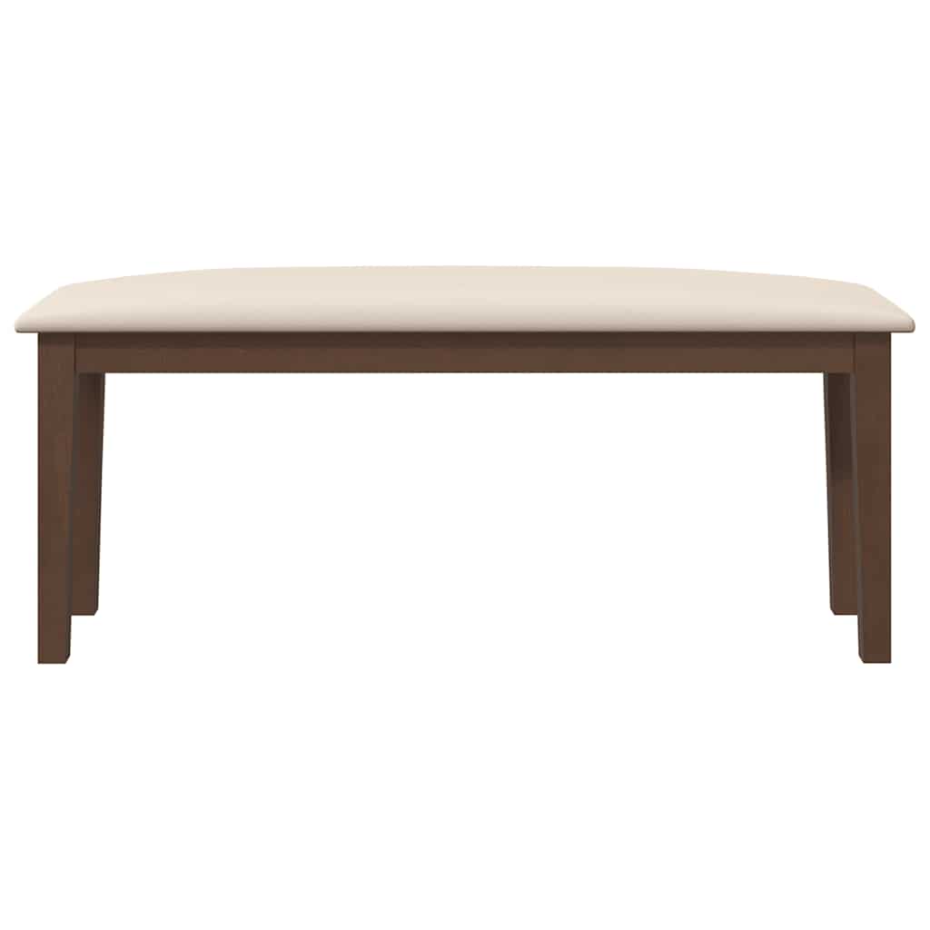 Lavica 110 Cm Hnedá Masívna Drevo Guma