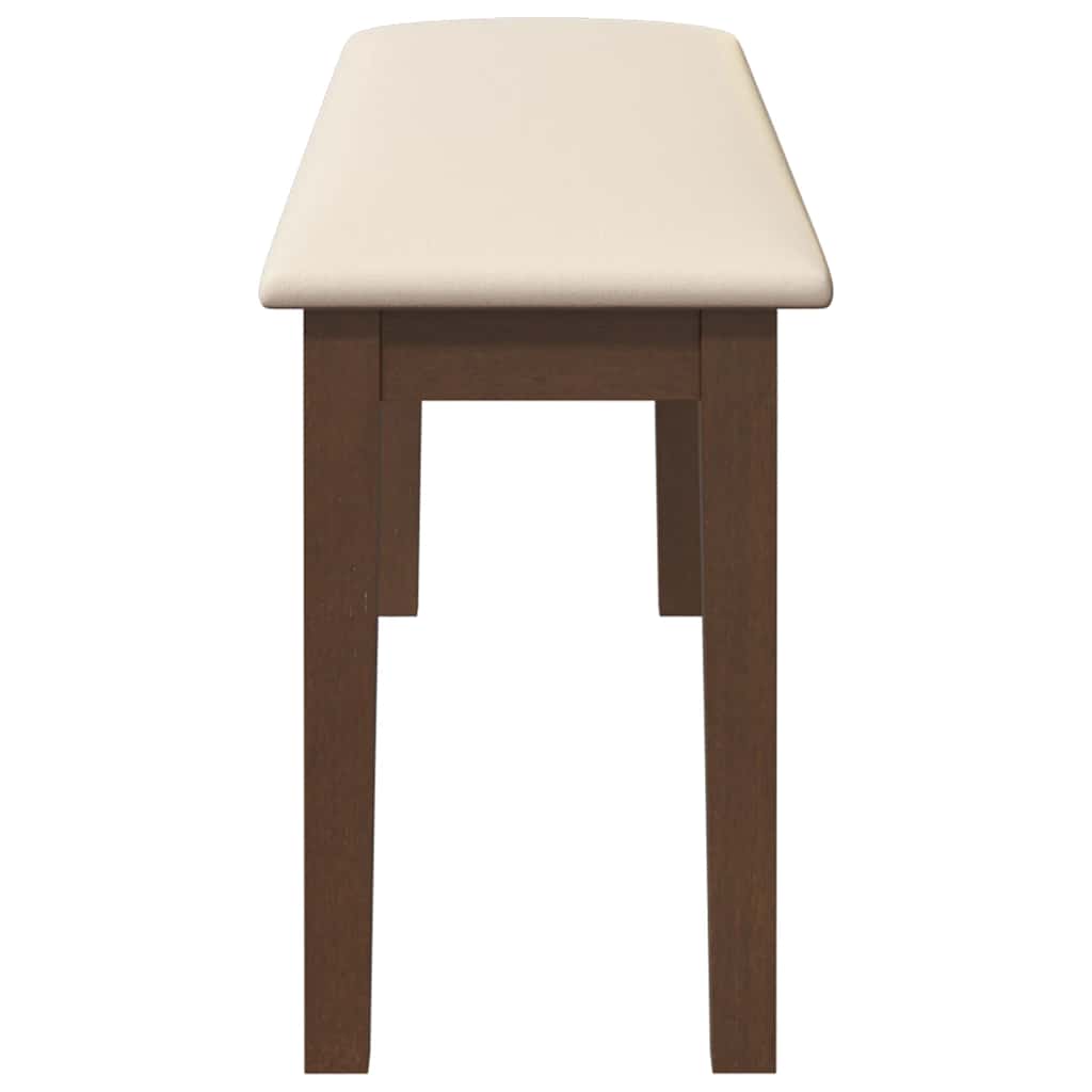 Lavica 110 Cm Hnedá Masívna Drevo Guma