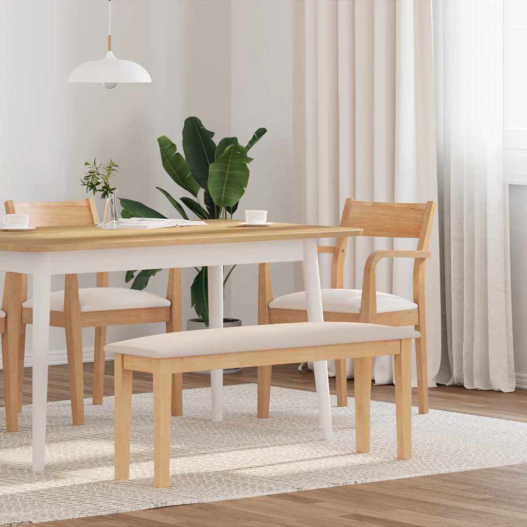 Lavica 110 Cm Hnedá Masívna Drevo Guma