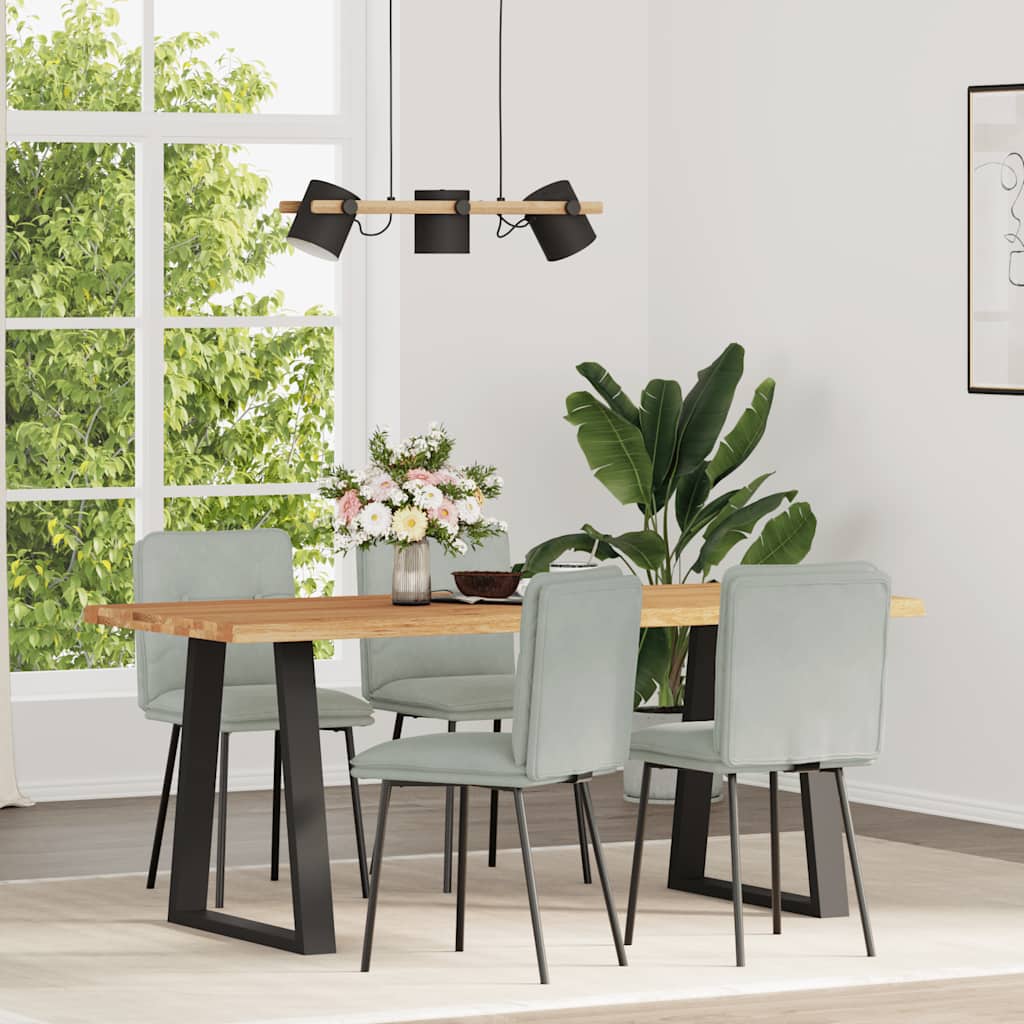 Jedálenské Stoličky 6 Ks Krémové Zamatové