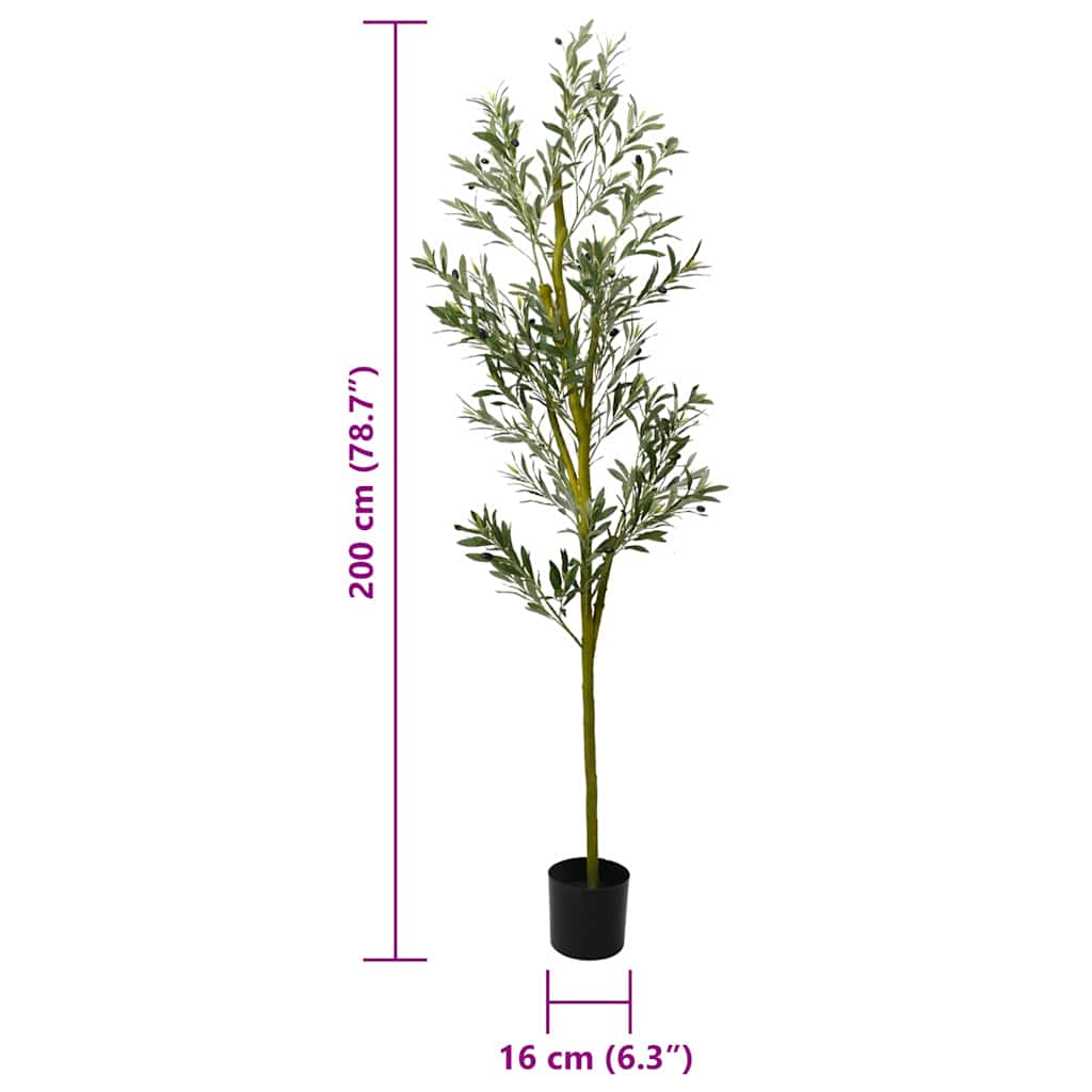 Umelý olivovník 800 listov 200 cm zelený