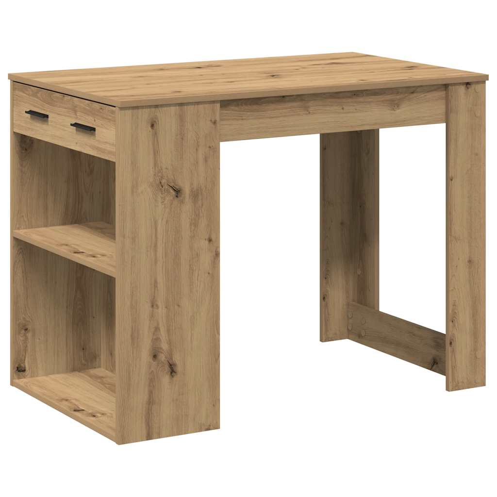 Stolík so zásuvkou a policou dub artisan 102x62x77,5 cm