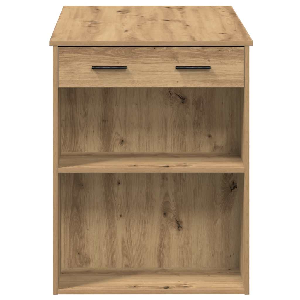 Stolík so zásuvkou a policou dub artisan 102x62x77,5 cm