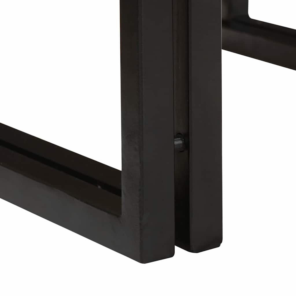 Kúpeľňová Polica 80 X 50 X 23 Cm Masívne Mango A Železo