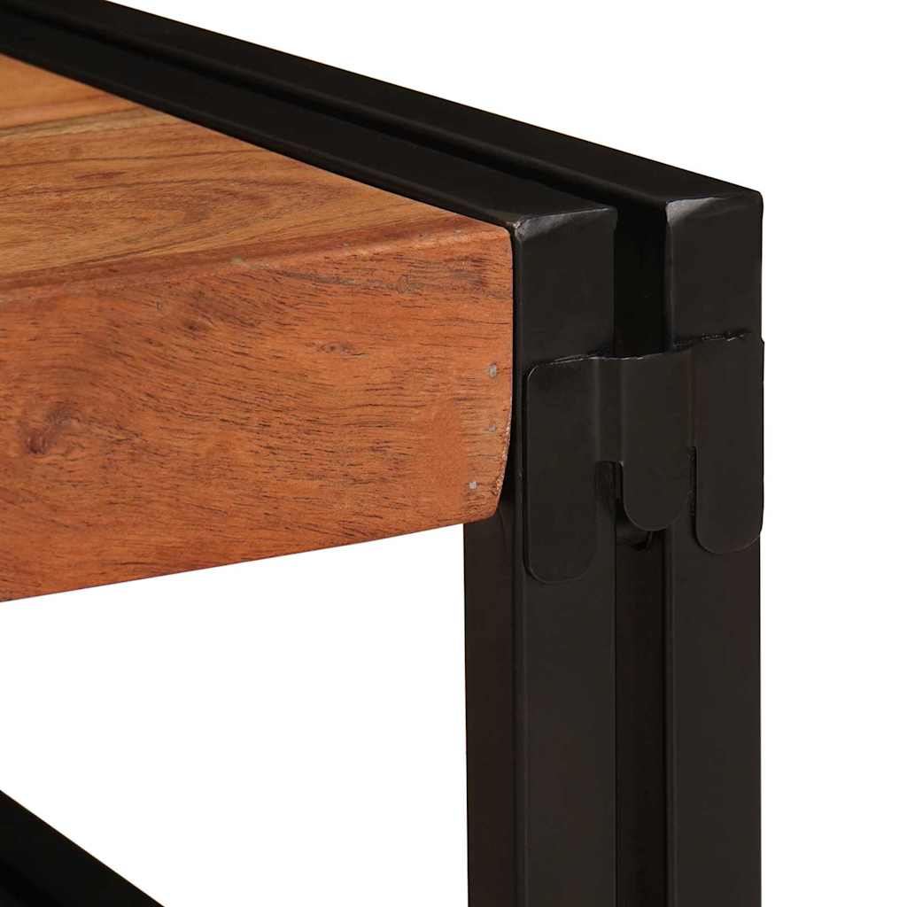 Kúpeľňová Polica 80 X 50 X 23 Cm Masívne Mango A Železo