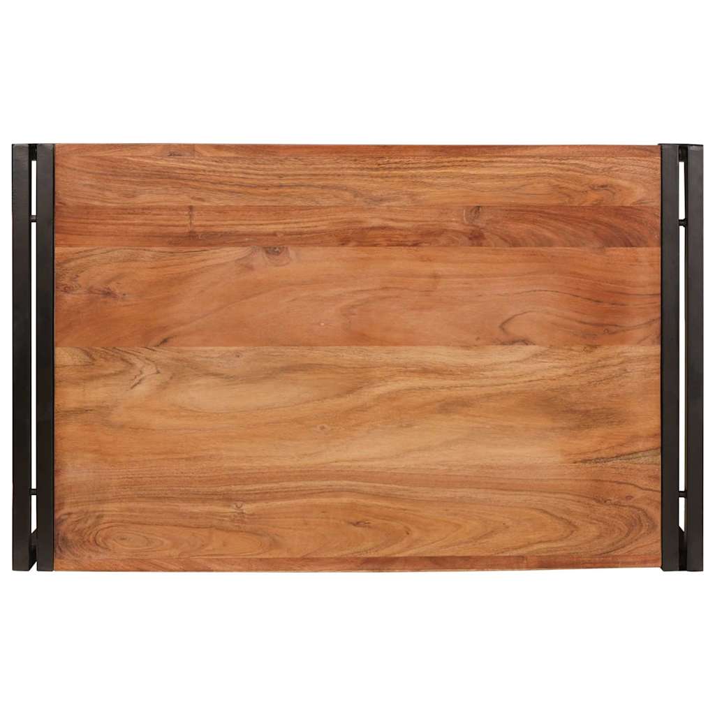 Kúpeľňová Polica 80 X 50 X 23 Cm Masívne Mango A Železo