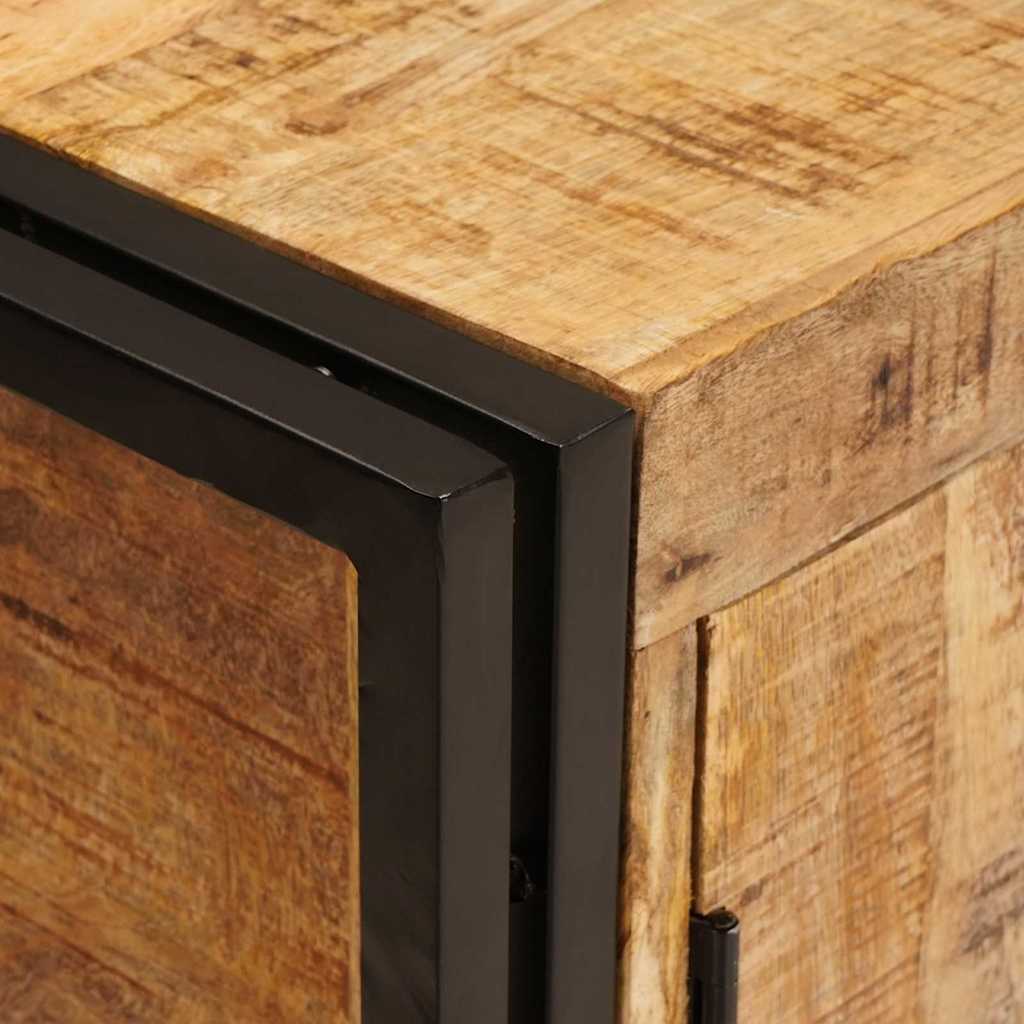 Skrinka Pod Umývadlo S Dverami Masívne Mangové Drevo A Železo