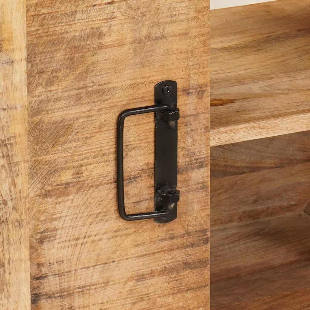 Skrinka Pod Umývadlo S Dverami Masívne Mangové Drevo A Železo