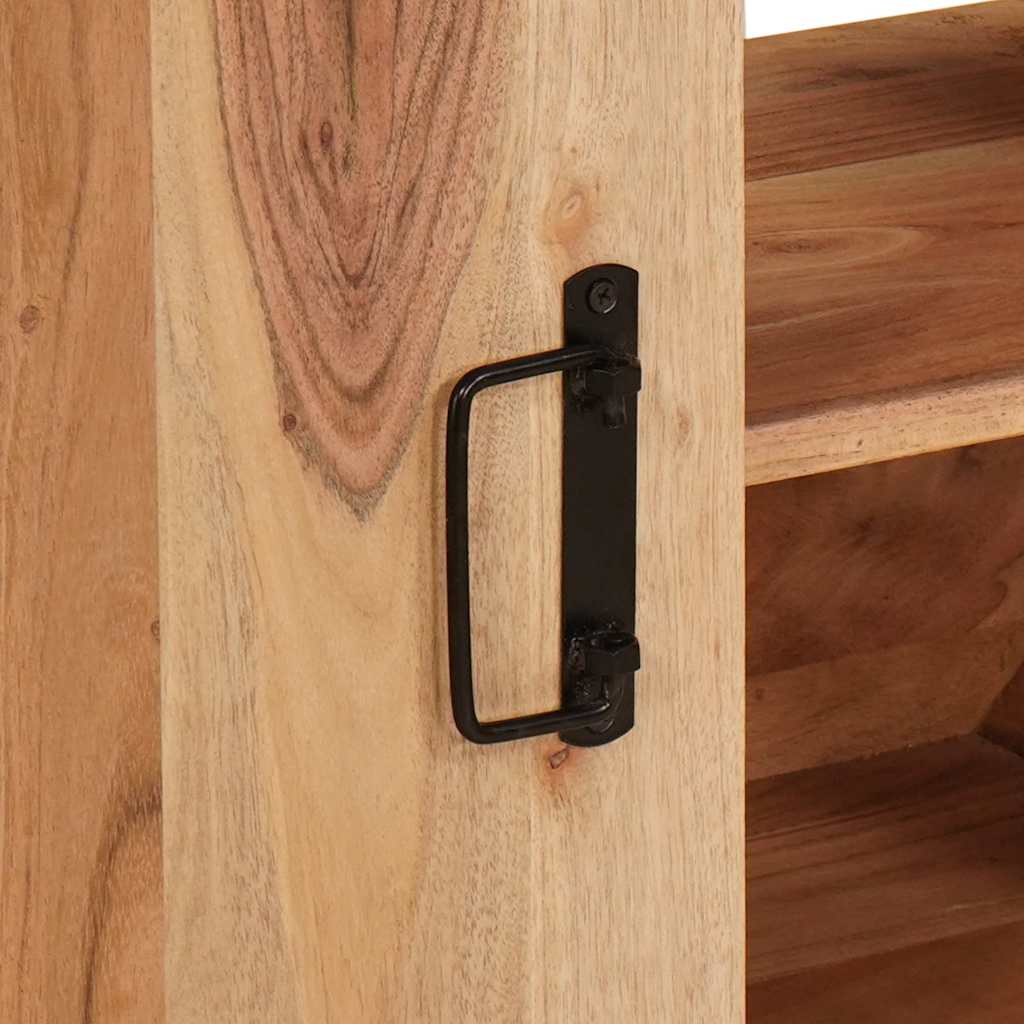 Skrinka Pod Umývadlo S Dverami Masívne Akáciové Drevo A Železo