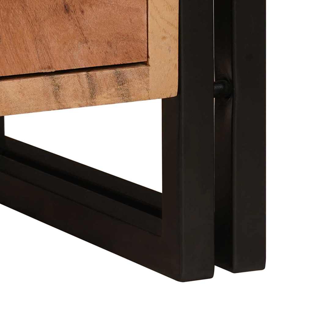 Skrinka Pod Umývadlo S Dverami Masívne Akáciové Drevo A Železo