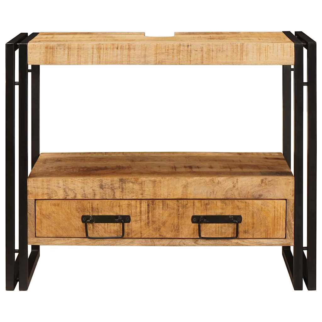 Skrinka Pod Umývadlo So Zásuvkou Masívne Mangové Drevo A Železo