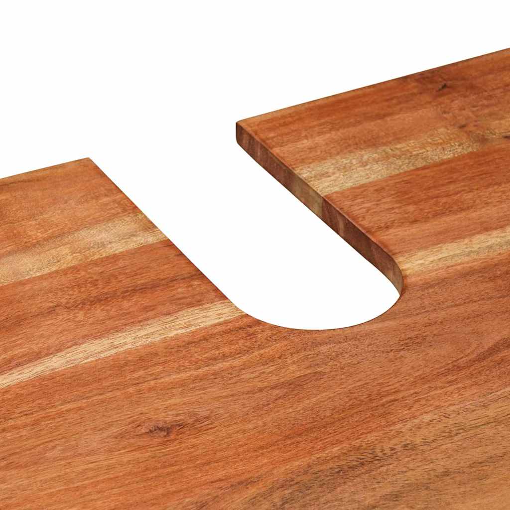 Skrinka Pod Umývadlo S Poličkou Masívne Akáciové Drevo A Železo