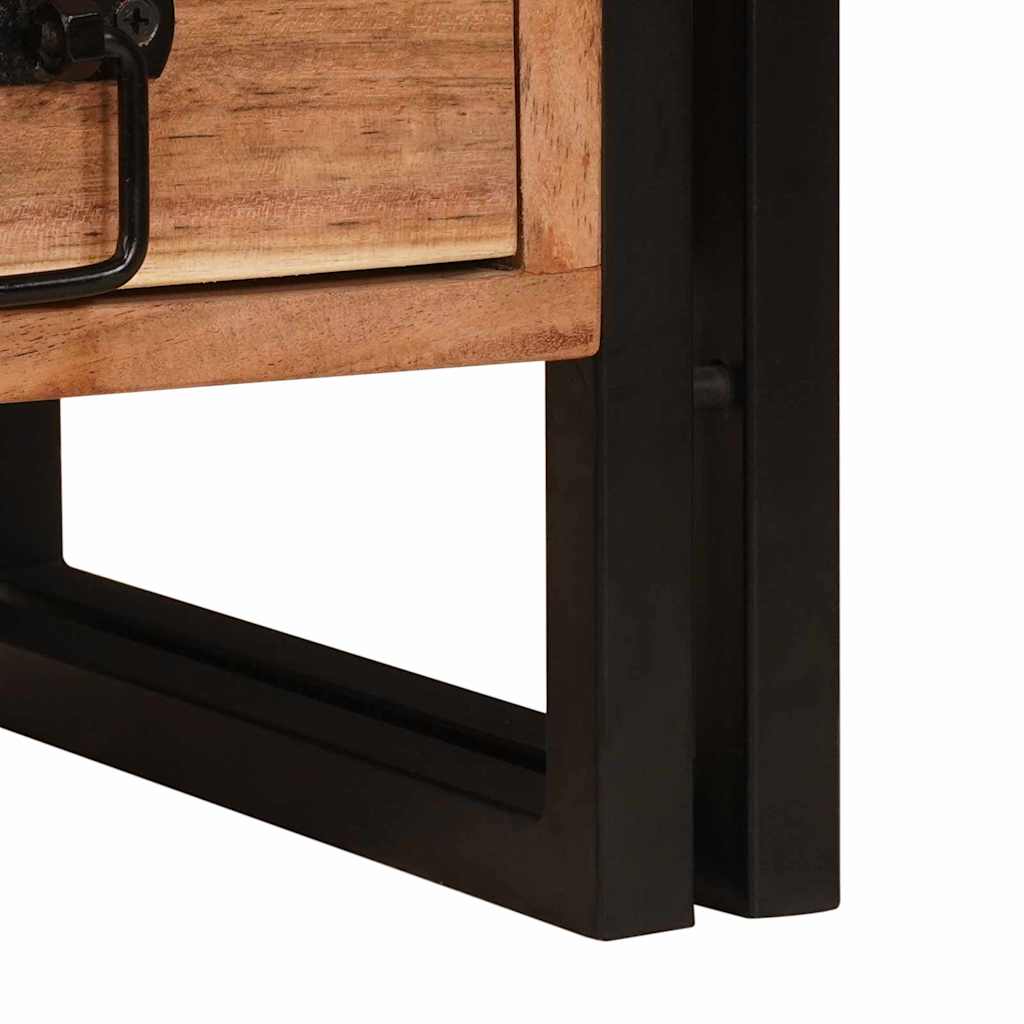 Skrinka Pod Umývadlo S Poličkou Masívne Akáciové Drevo A Železo