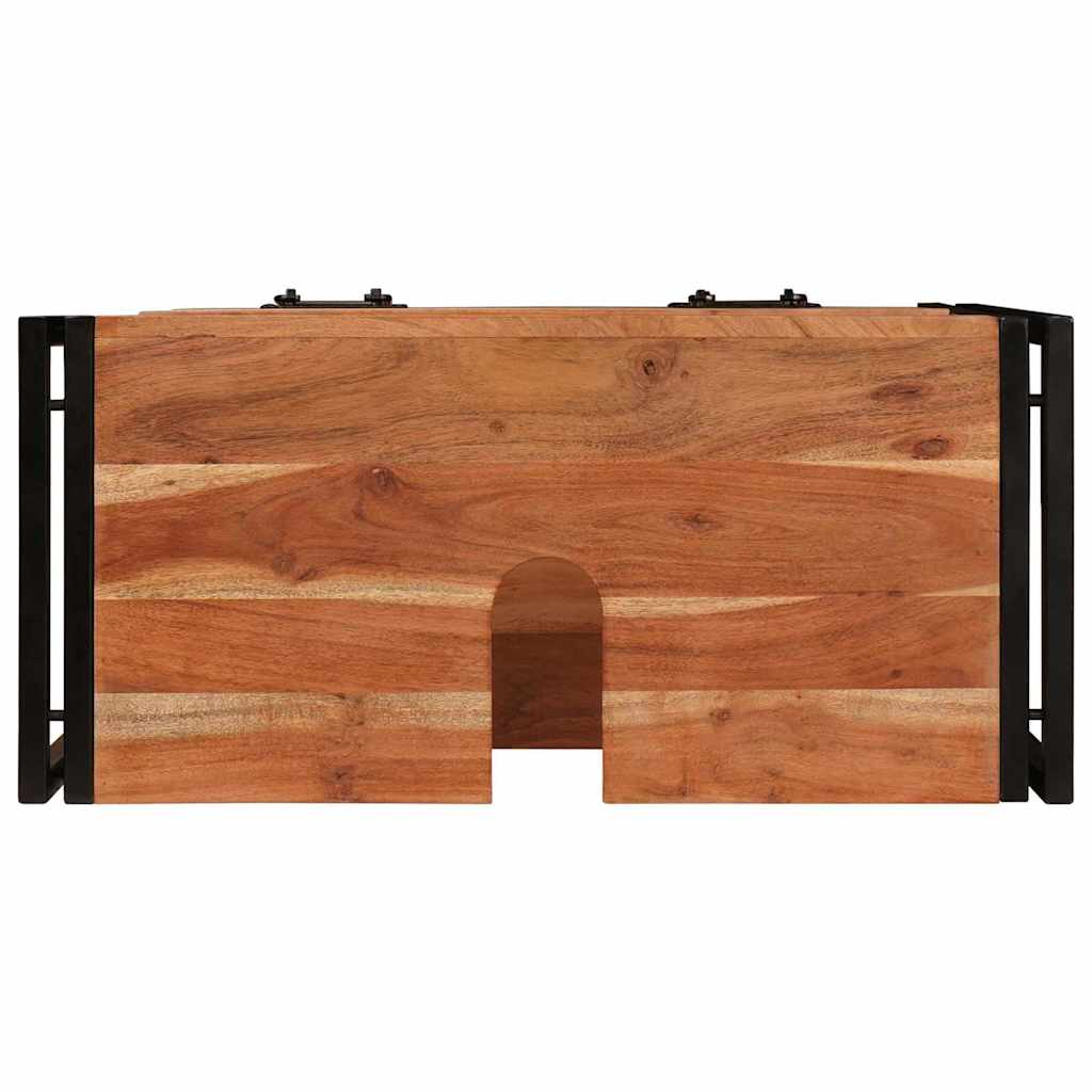 Skrinka Pod Umývadlo S Poličkou Masívne Akáciové Drevo A Železo