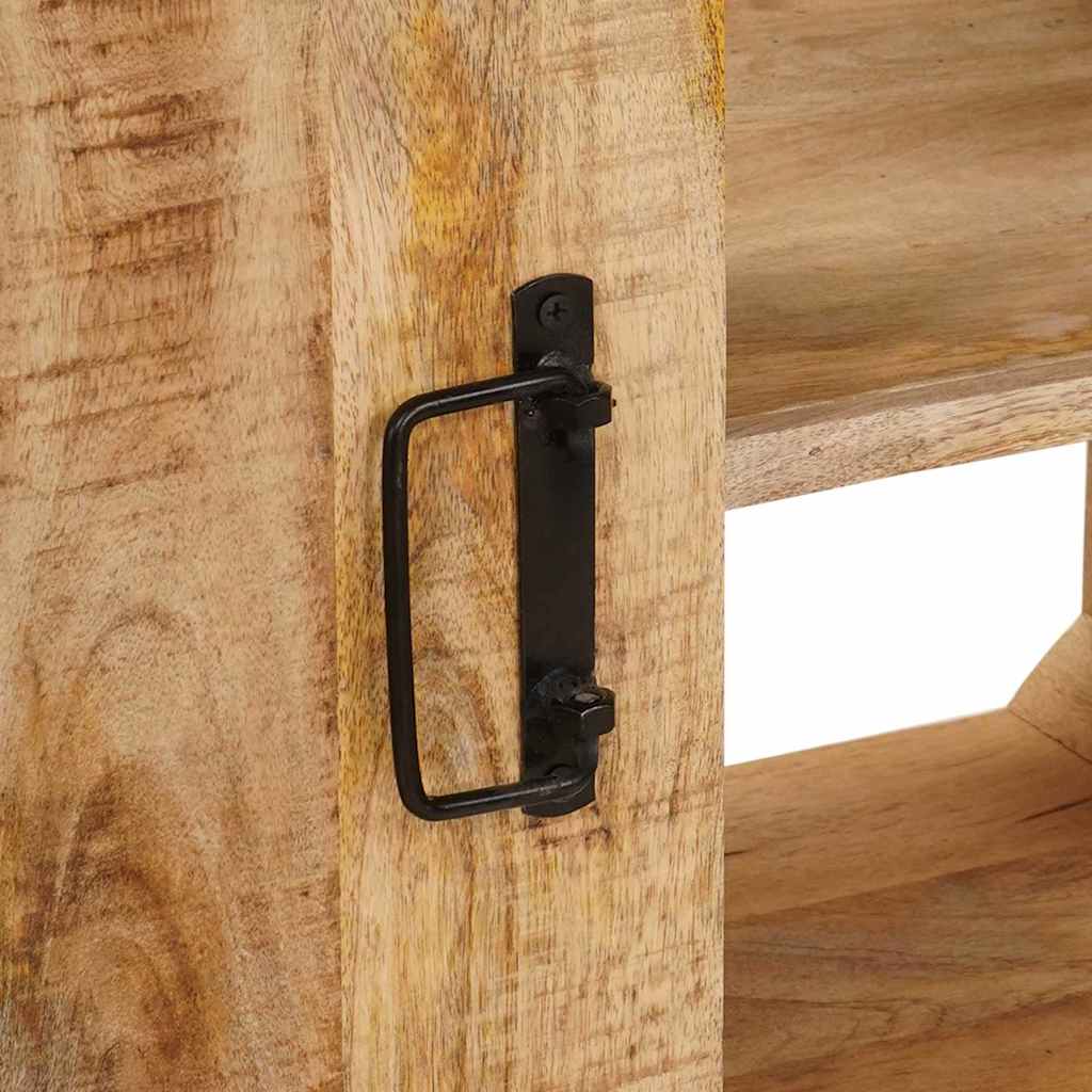 Skrinka Pod Umývadlo S Dverami Masívne Mangové Drevo A Železo