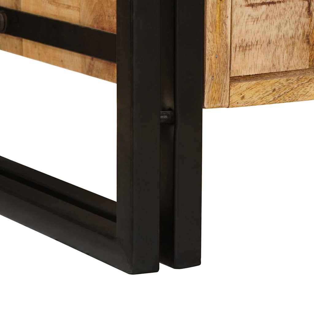 Skrinka Pod Umývadlo S Dverami Masívne Mangové Drevo A Železo