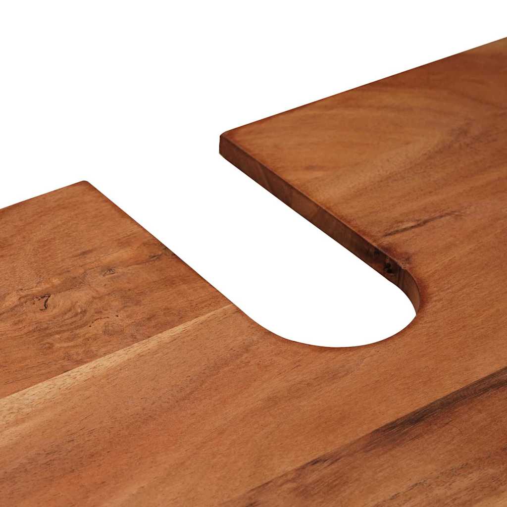 Skrinka Pod Umývadlo S Dverami Masívne Akáciové Drevo A Železo